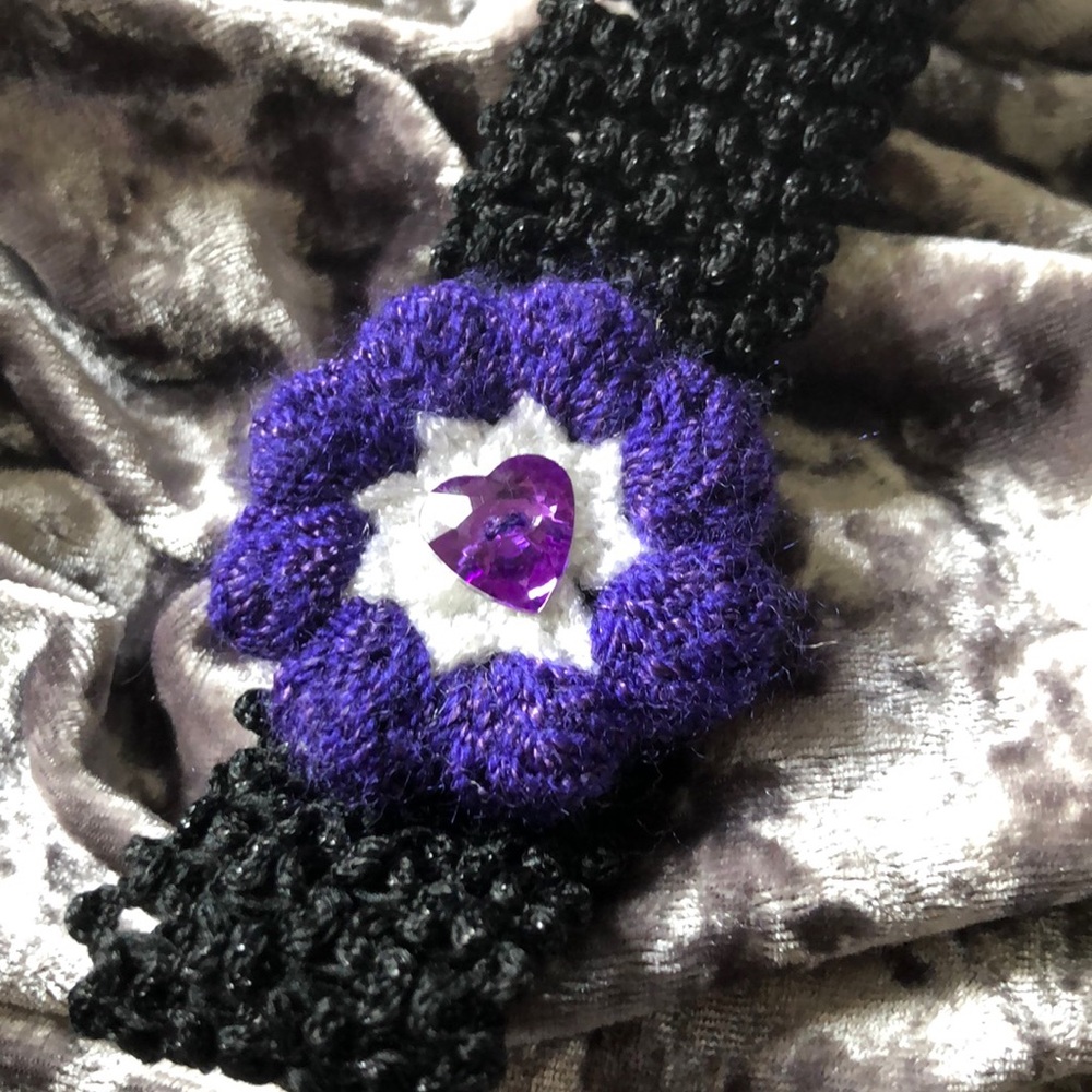 Purple and Black Baby Headband
